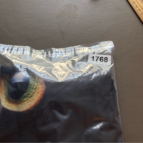 Photorealistic Black Cat Face Long Sleeve Shirt - Picture 11 of 11